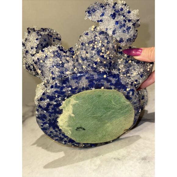 Vintage Handmade Fused Melted Plastic Popcorn Flowers Bowl Vase Retro Boho ART - Picture 13 of 15